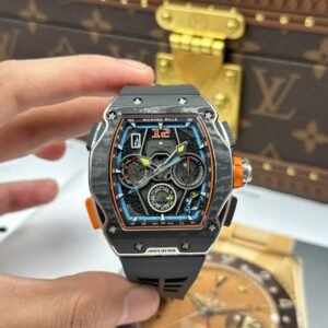 Richard Mille RM65-01 Carbon  Watch Black Rubber Strap 44,5×49,9mm