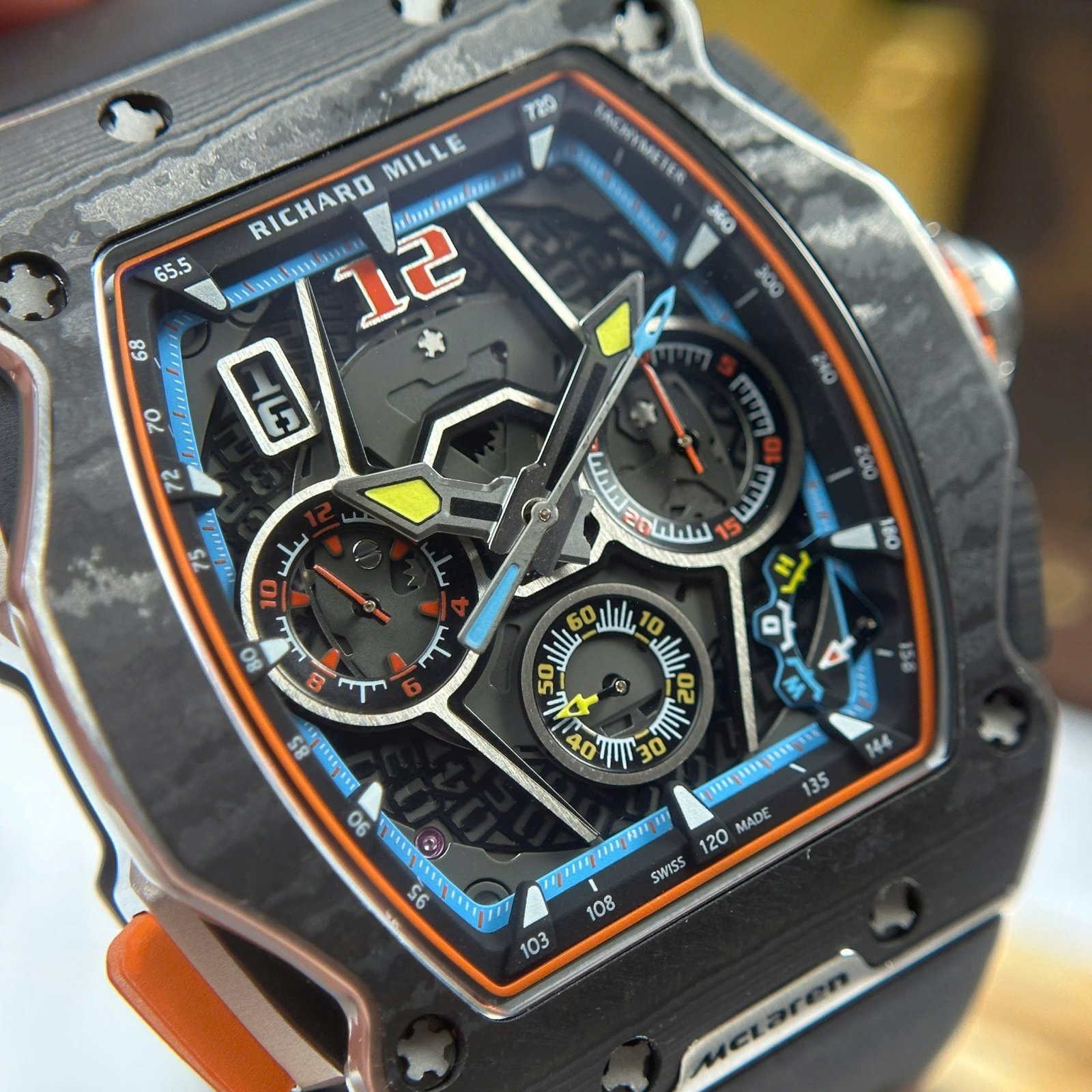 Richard Mille RM65-01 Carbon Watch Black Rubber Strap 44,5×49,9mm - Image 3