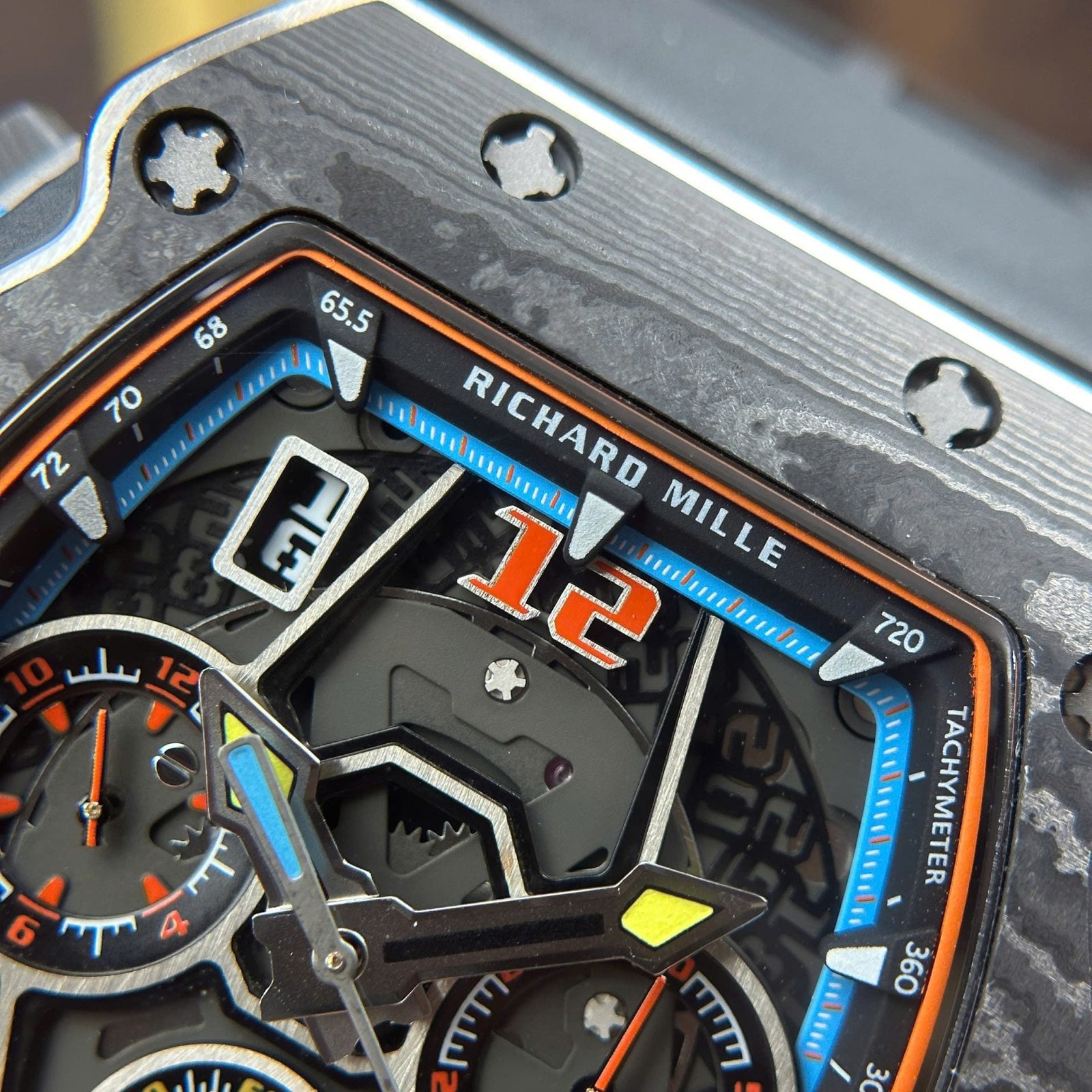 Richard Mille RM65-01 Carbon Watch Black Rubber Strap 44,5×49,9mm - Image 4