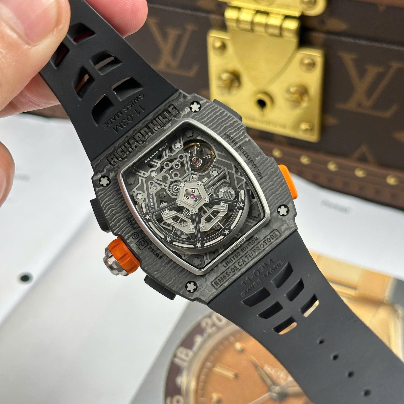 Richard Mille RM65-01 Carbon Watch Black Rubber Strap 44,5×49,9mm - Image 9