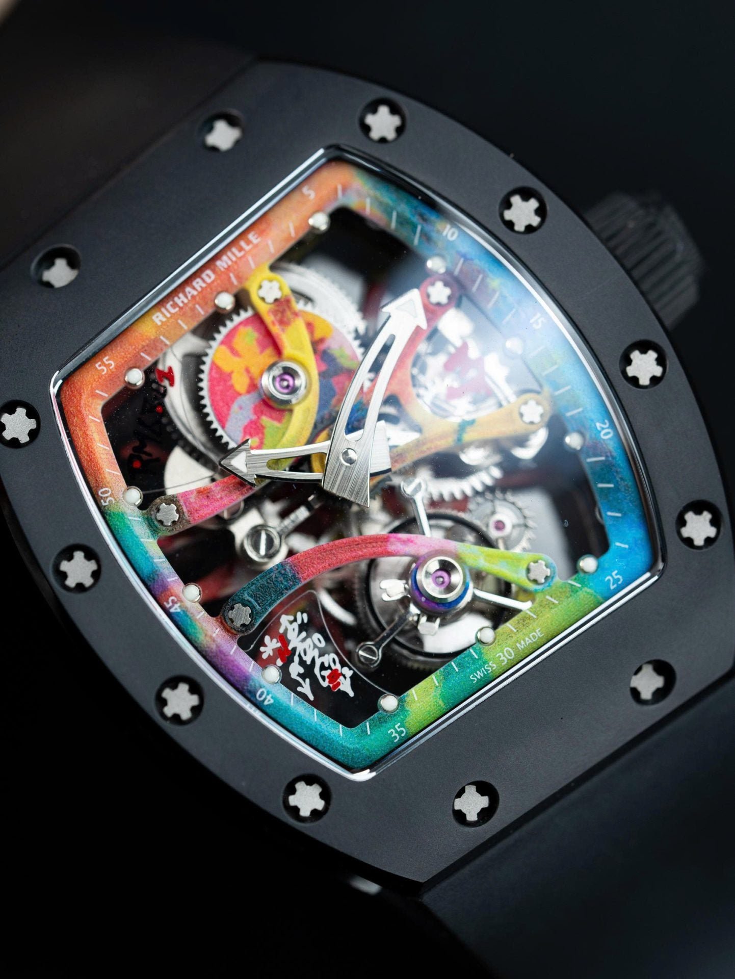 Richard Mille RM68-01 Cyril Kongo Watch Black Ceramic Rubber Strap 45mm - Image 15