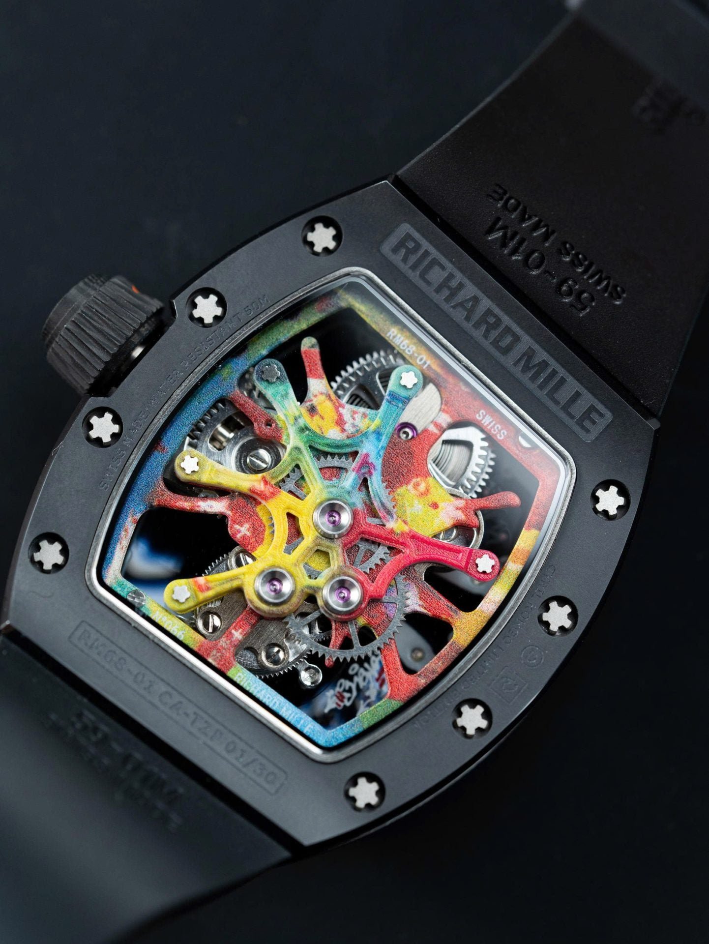 Richard Mille RM68-01 Cyril Kongo Watch Black Ceramic Rubber Strap 45mm - Image 16