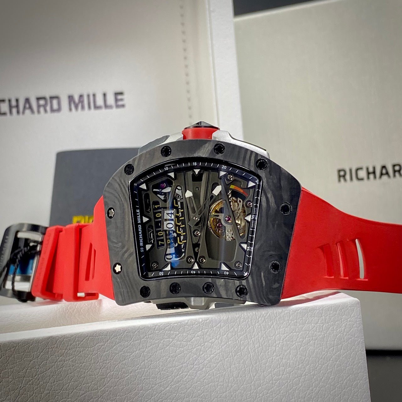 Richard Mille Watch RM70-01 Carbon Red Rubber Strap 45mm