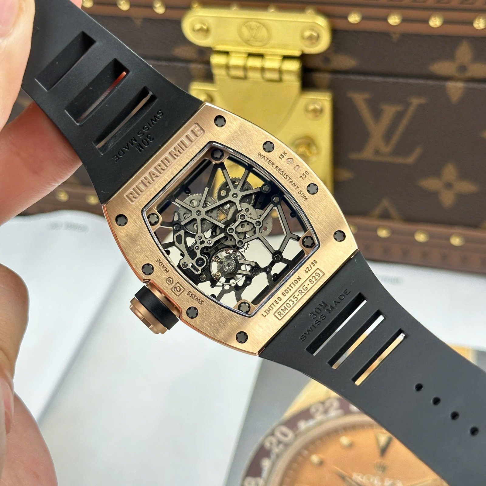 Richard Mille Watch RM035 Americas Toro Rose Gold 40x48mm - Image 13
