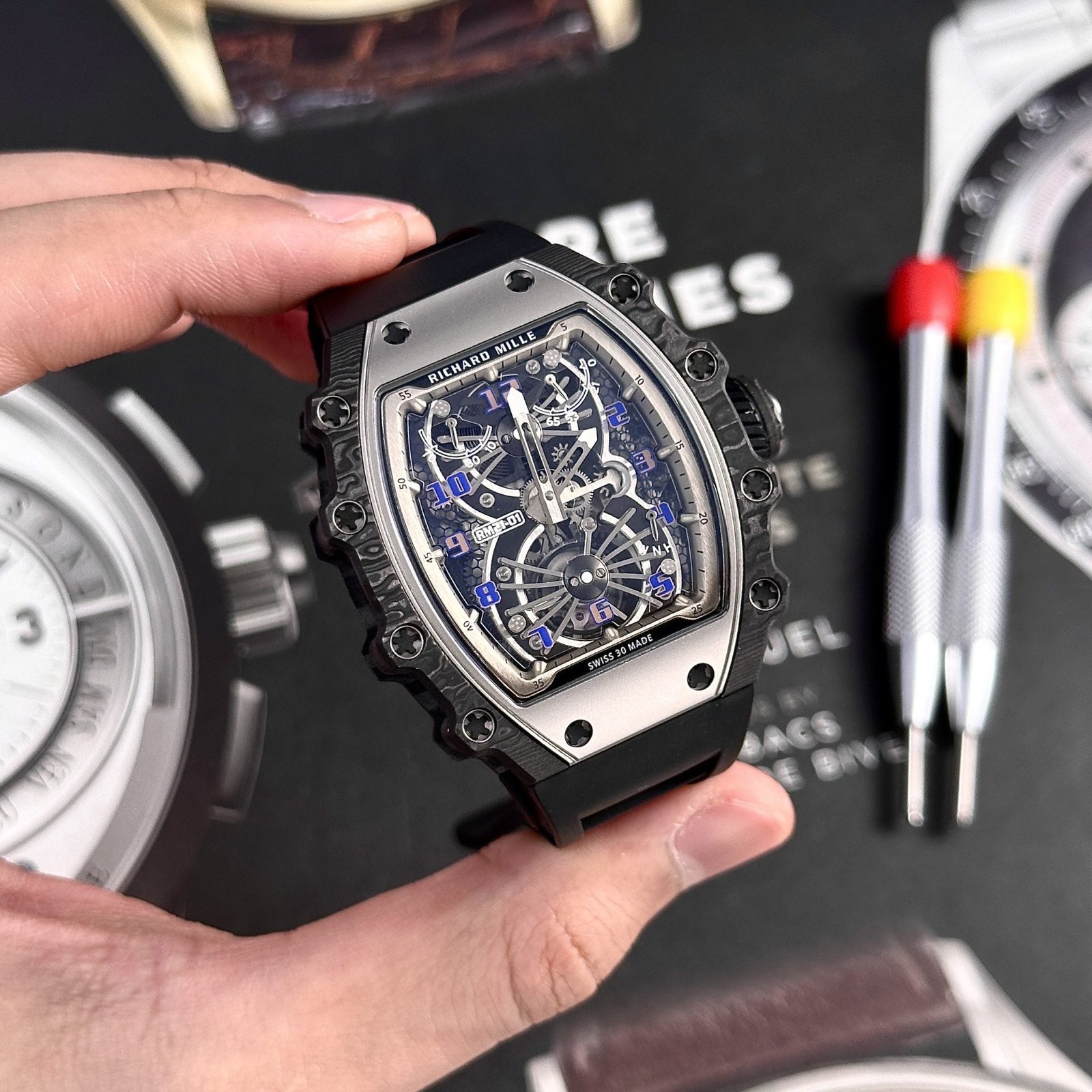Richard Mille Watch RM21-02 Tourbillon Aerodyne Rubber Strap 43mm - Image 3