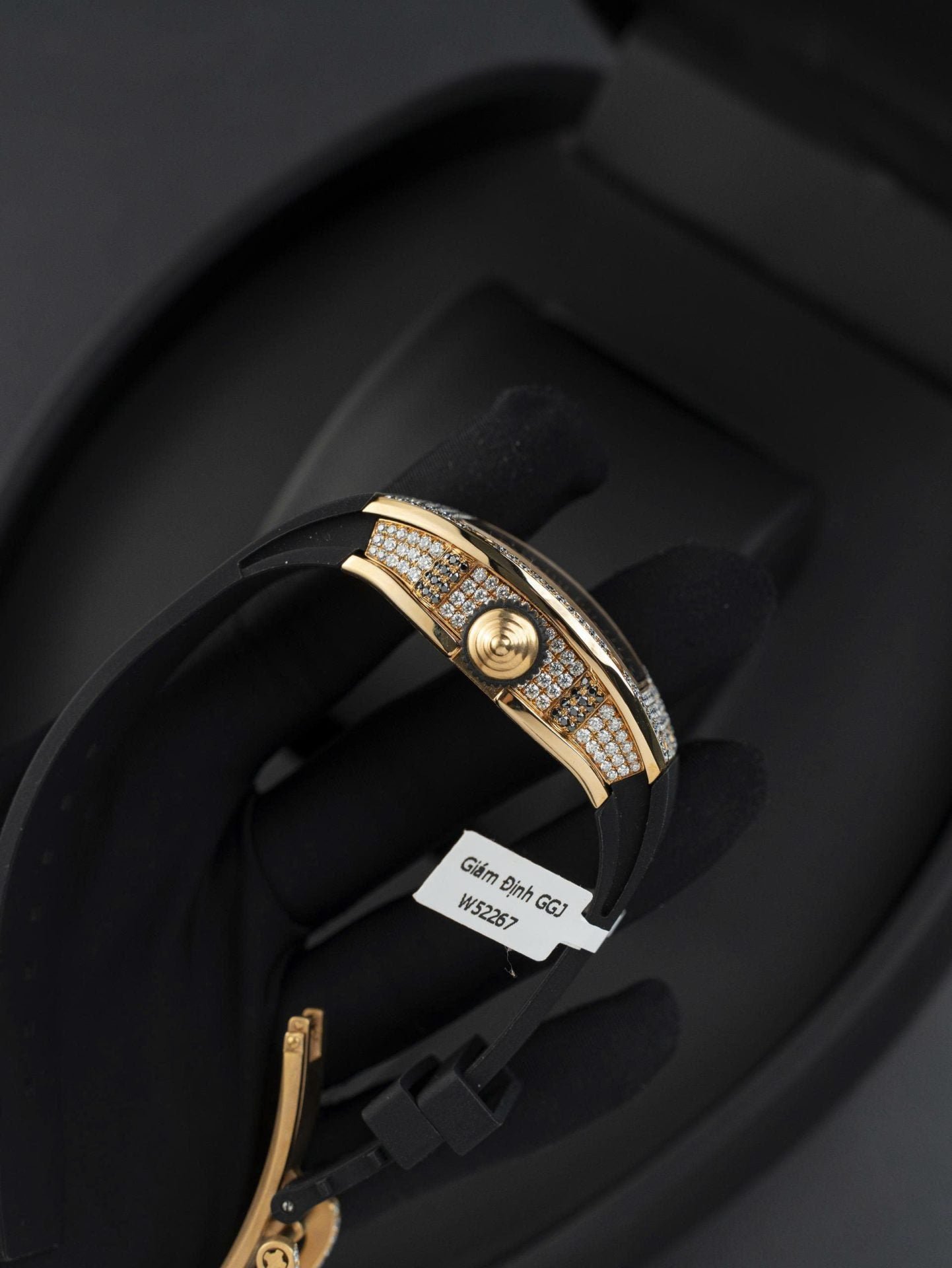 Richard Miller RM007 Watch 18K Gold Wrapped + Moissanite Diamonds 36mm - Image 4