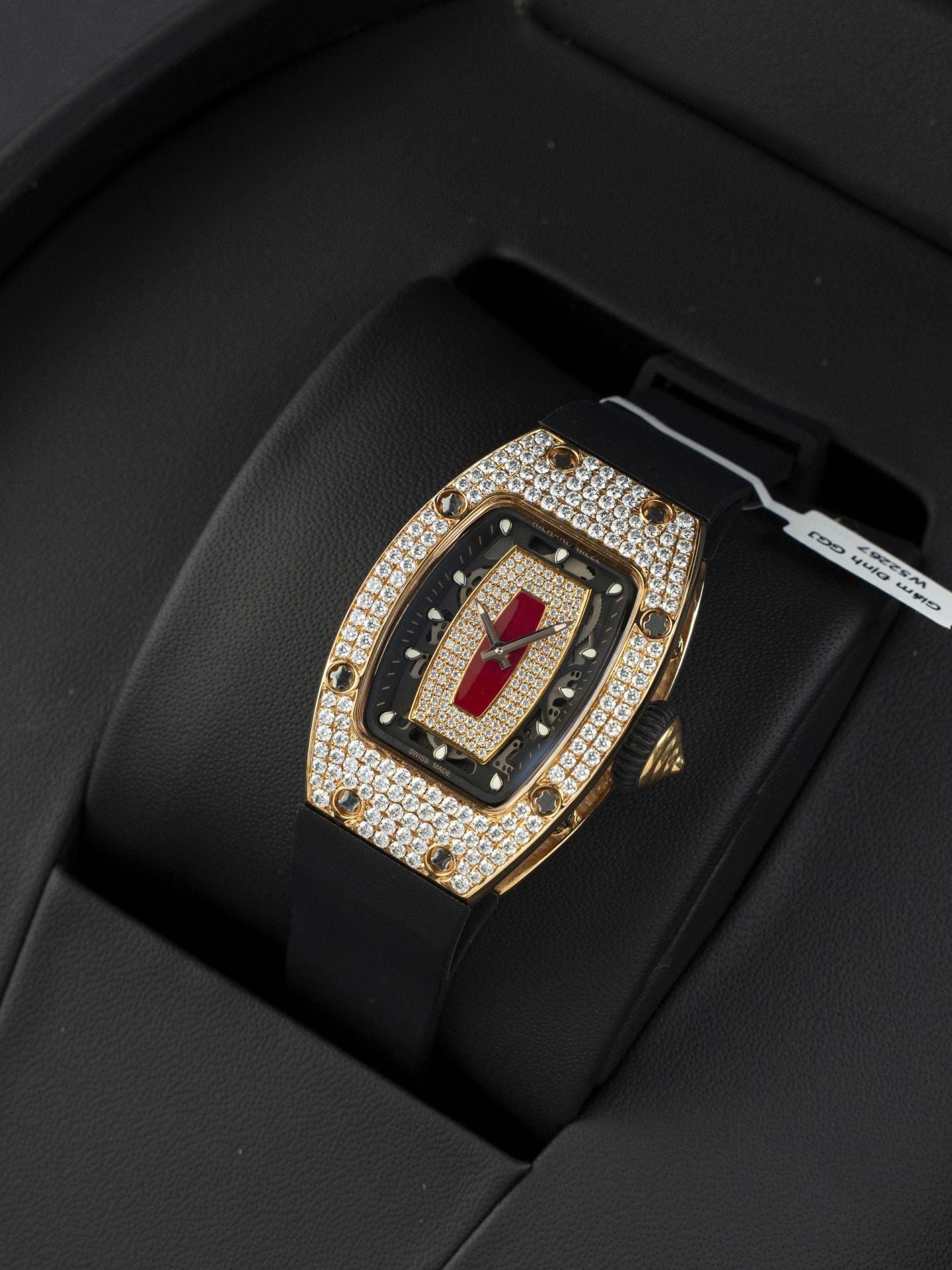 Richard Miller RM007 Watch 18K Gold Wrapped + Moissanite Diamonds 36mm - Image 2