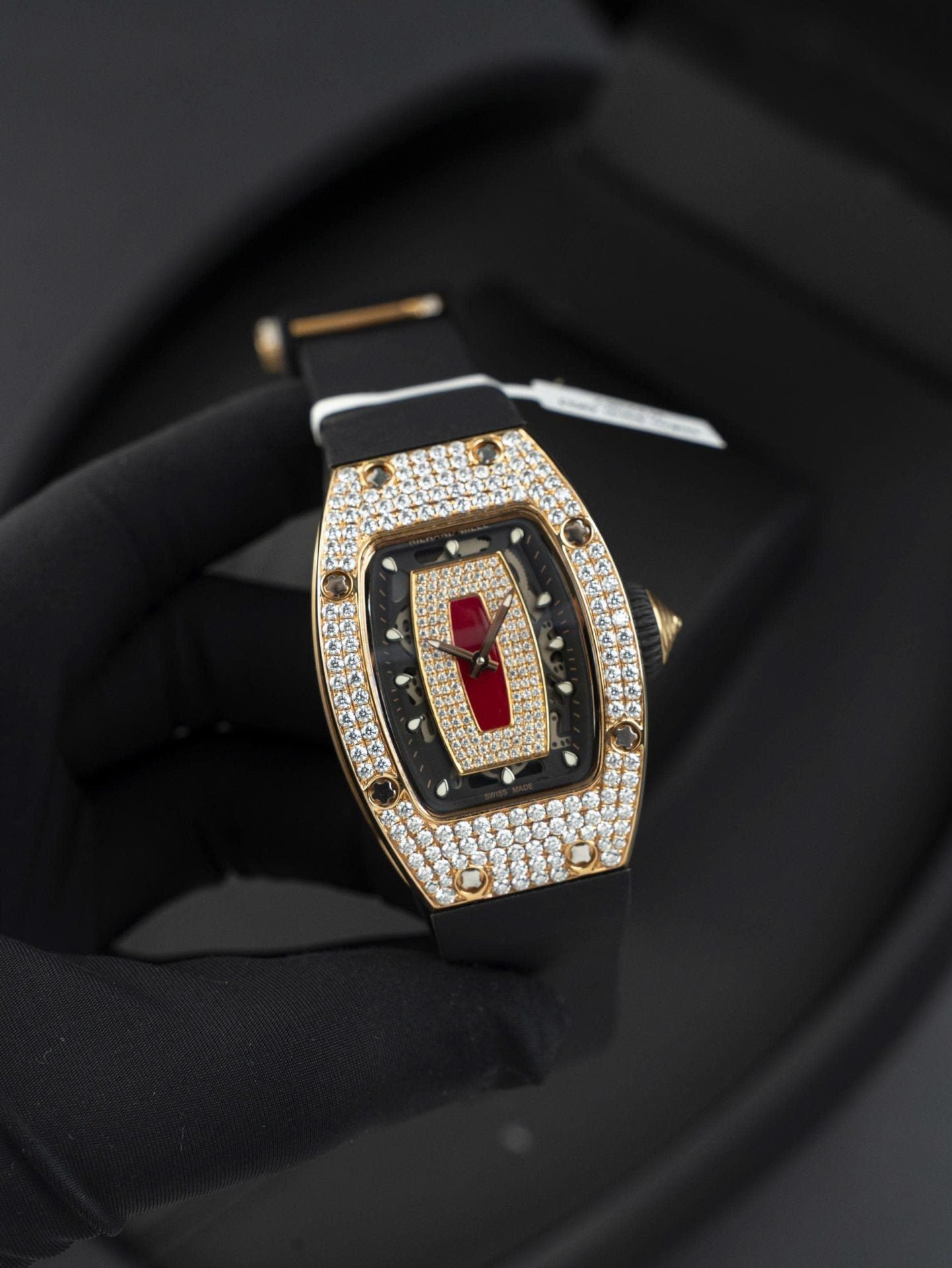 Richard Miller RM007 Watch 18K Gold Wrapped + Moissanite Diamonds 36mm - Image 3