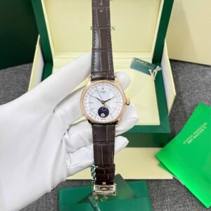 Rolex Cellini Moonphase 50535 Watch Leather Strap 39mm