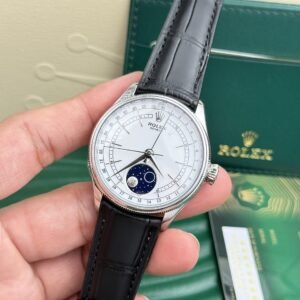 Rolex Watch Cellini Moonphase Dial White 39mm