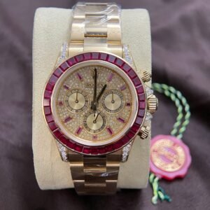 Rolex Cosmograph Daytona 126598TRU Watch 18K Solid Gold + Ruby + Natural Diamonds 40mm