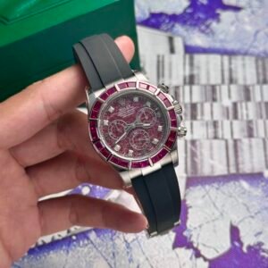 Rolex Watch Daytona 116519 Dial Rubellite Rubber Strap 40mm