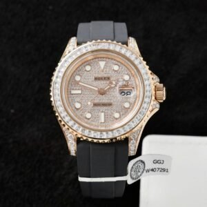 Rolex Yacht Watch Gold Wrapped + Moissanite Diamonds 40mm