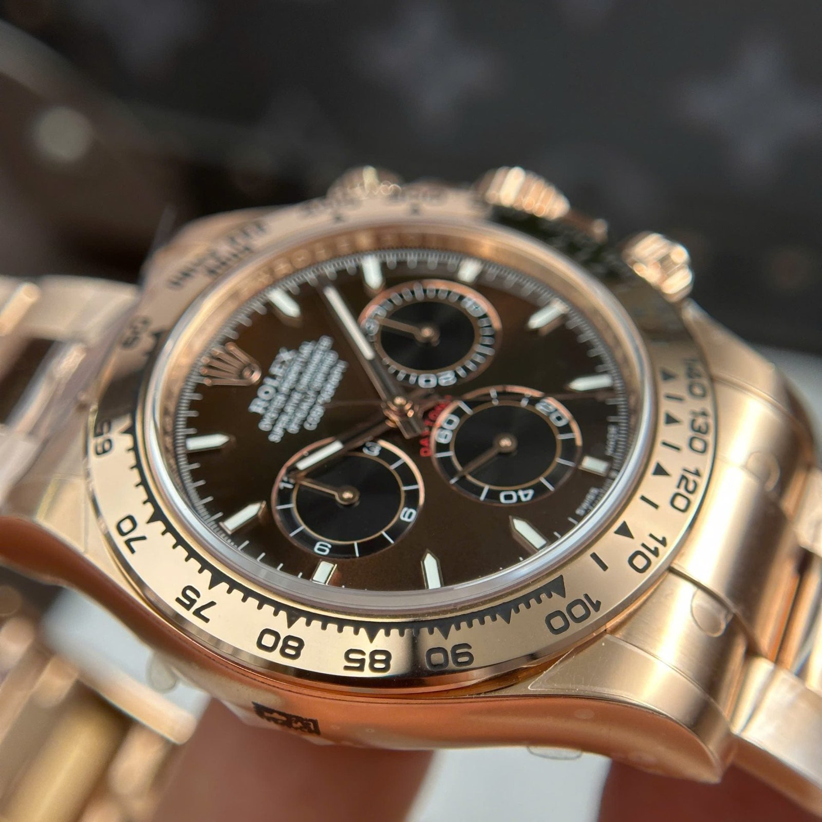 Rolex Cosmograph Daytona 126508 Watch Chocolate Dial Oyster Strap 40mm - Image 5