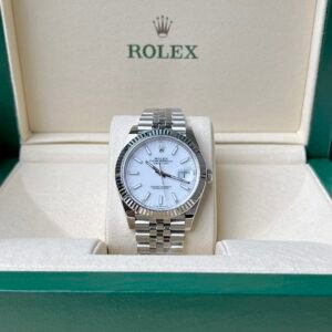 Rolex Date Just 126334 Watch White Enamel 41mm