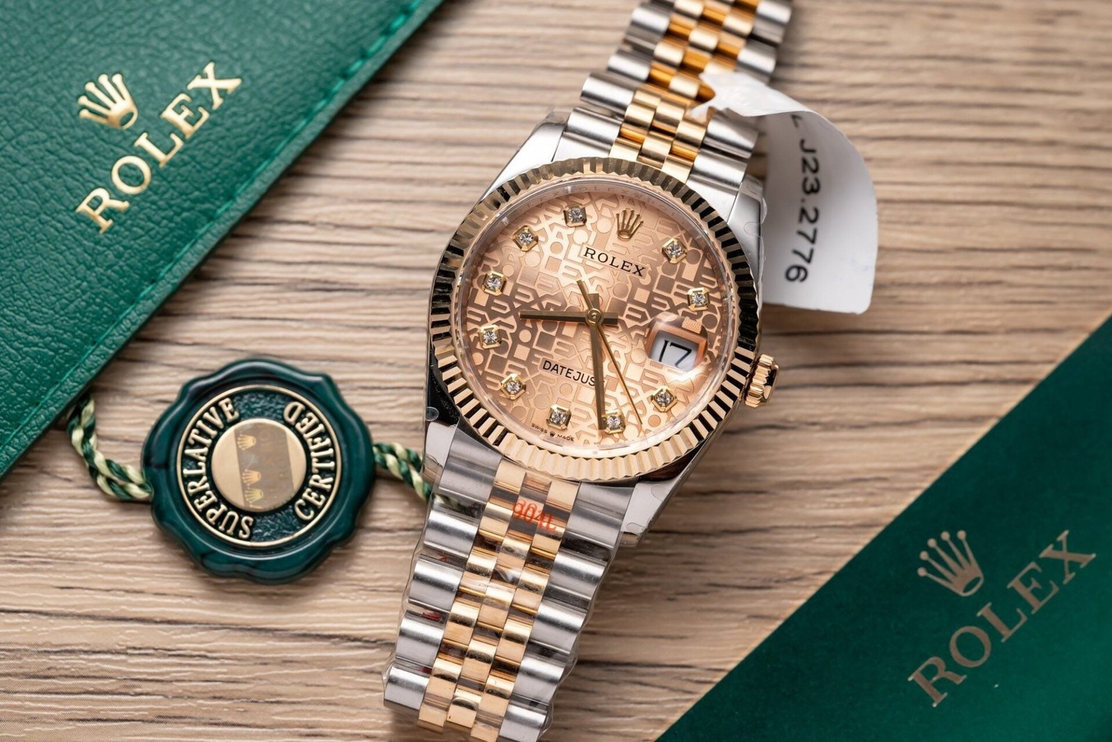 Rolex Date Just Watch Gold Wrapped Fluted Dial 36mm - Image 2