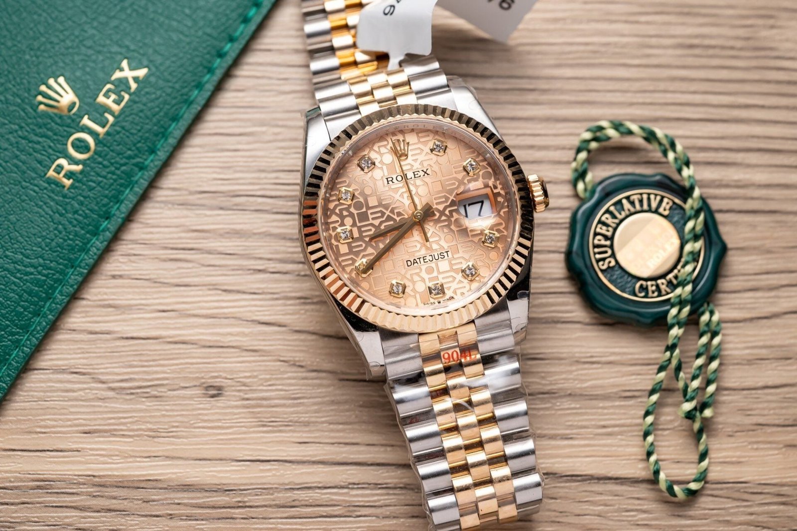 Rolex Date Just Watch Gold Wrapped Fluted Dial 36mm