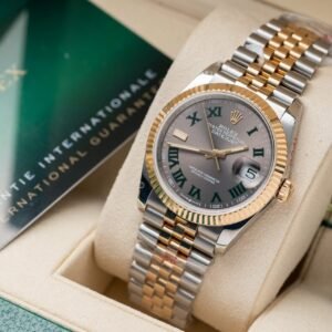 Rolex Watch Date Just Dial Wimbledon Gold Wrapped 36mm