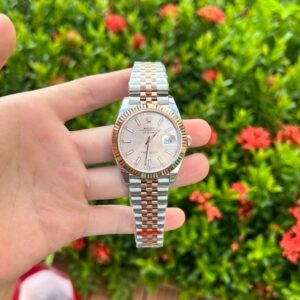 Rolex DateJust Watch Demi Pink Dial 41mm