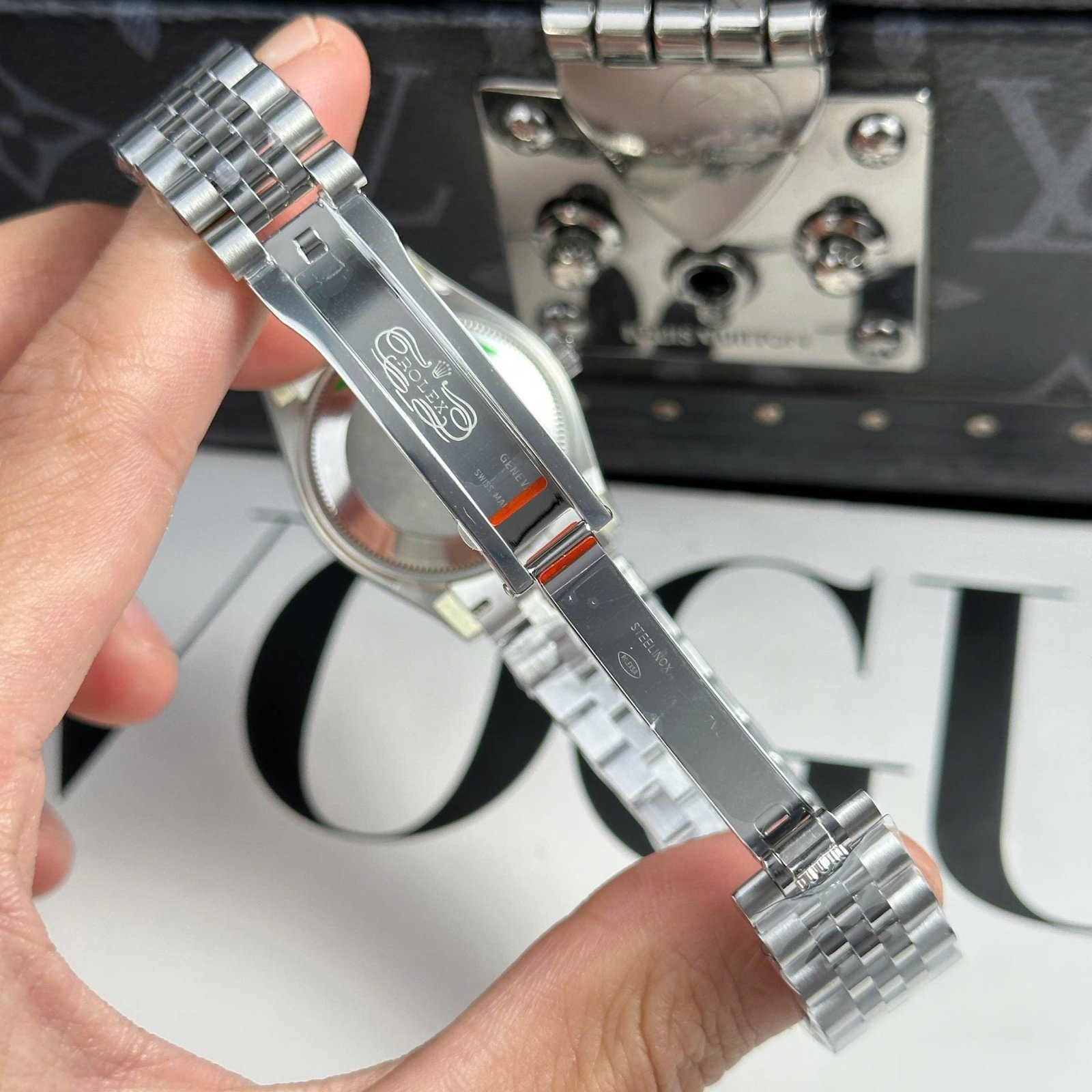 Rolex DateJust Watch Dial White Jubilee Strap 31mm - Image 12