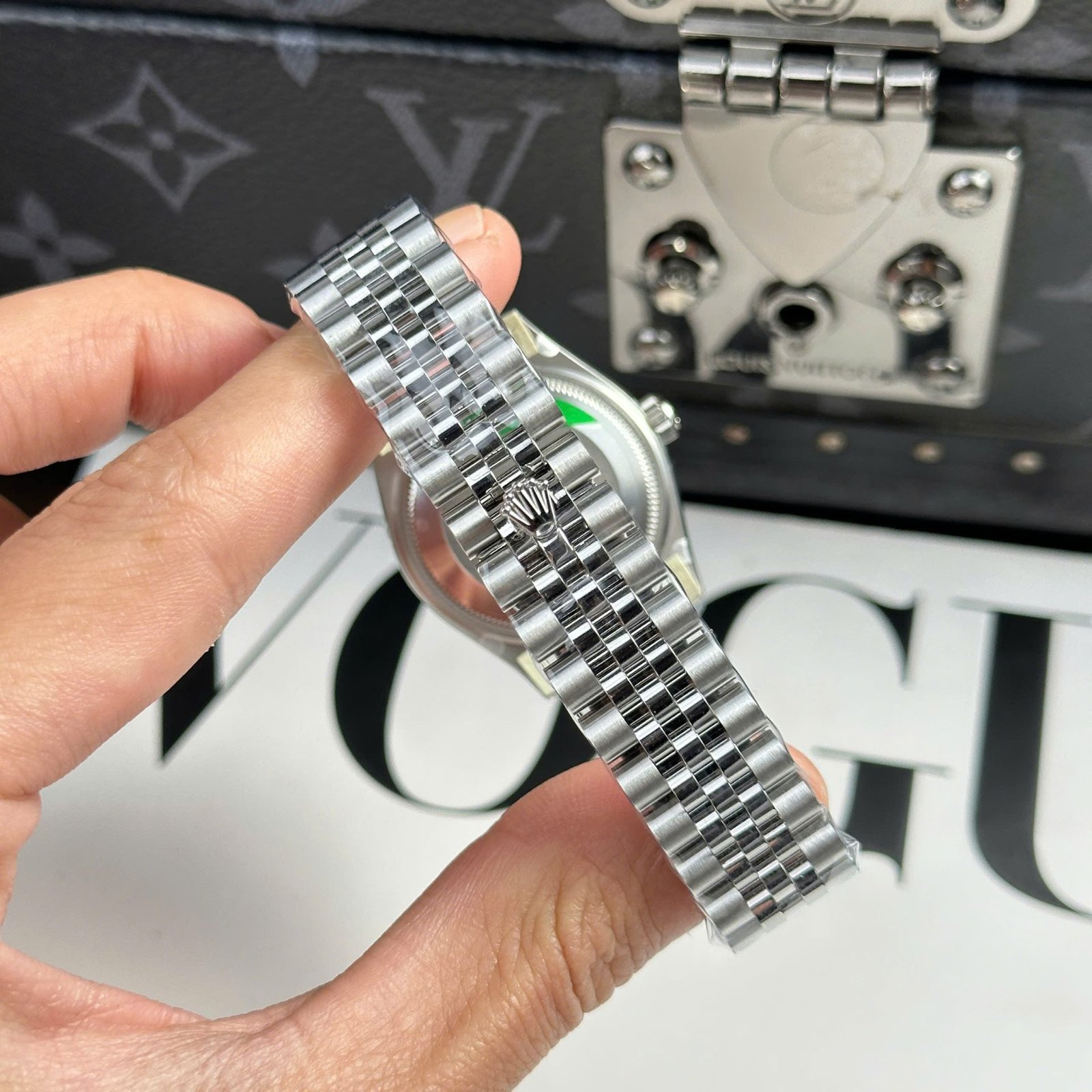 Rolex DateJust Watch Dial White Jubilee Strap 31mm - Image 11