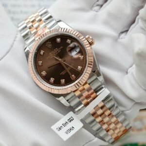 Rolex DateJust Chocolate Dial Watch 18K Gold Wrapped 36mm