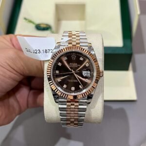Rolex DateJust Dial Chocolate Watch Gold Wrapped 41mm