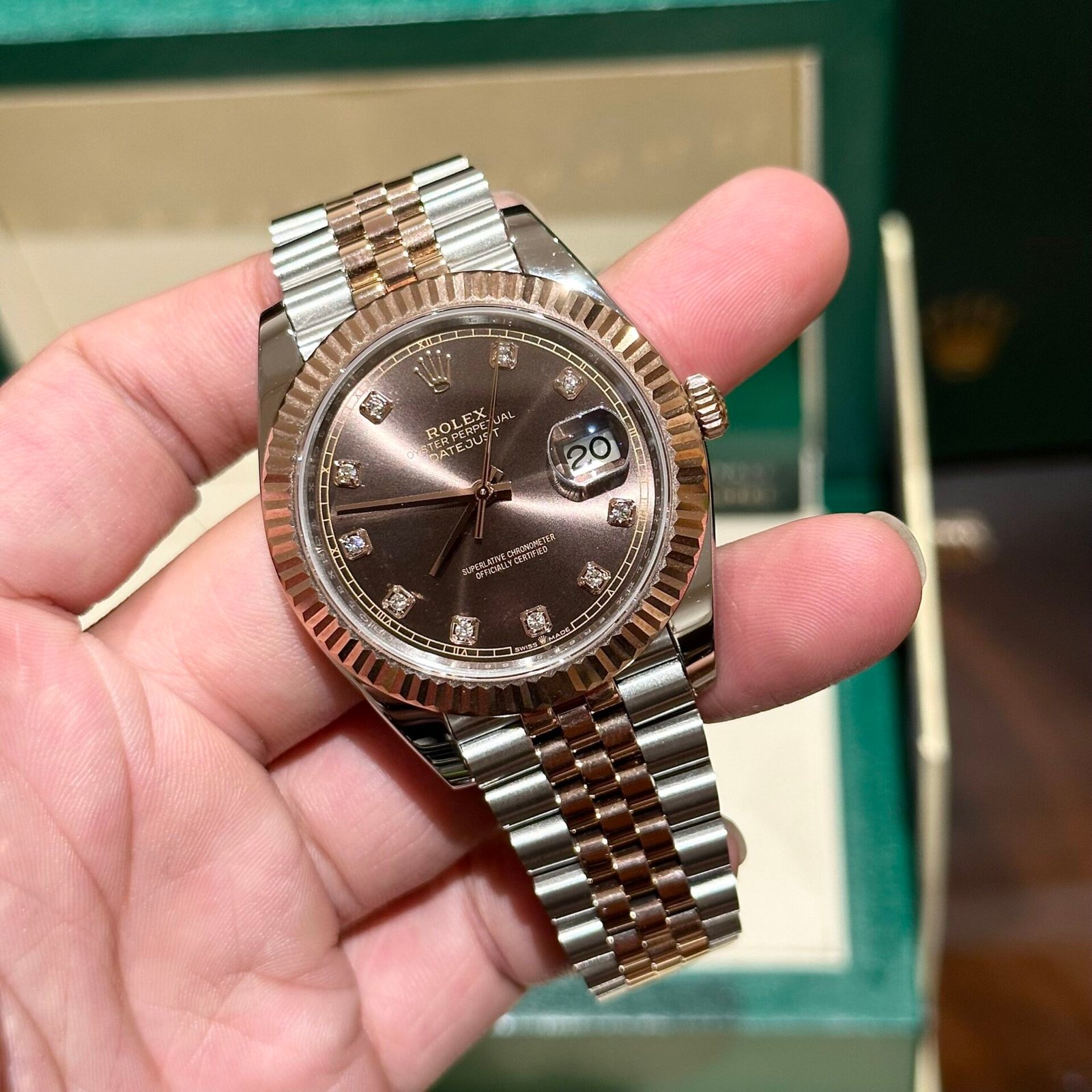 Rolex Watch Date Just Chocolate Dial 41mm - Image 3