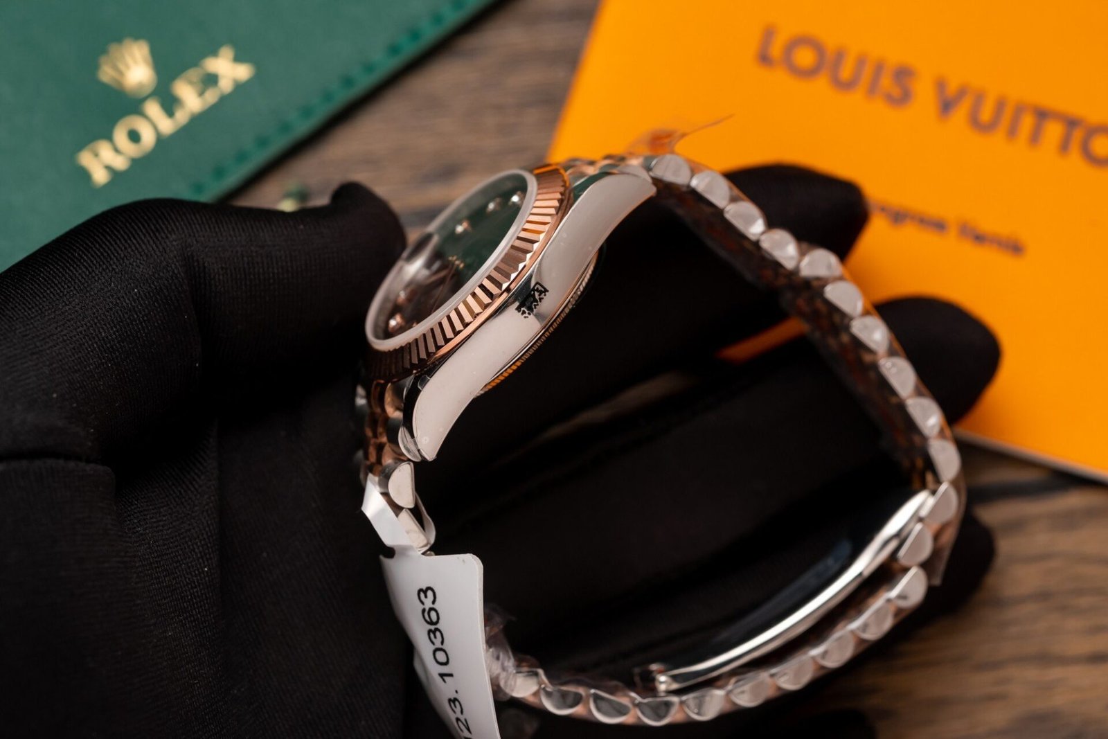 Rolex Watch Date Just Gold Wrapped Chocolate Dial 31mm - Image 5