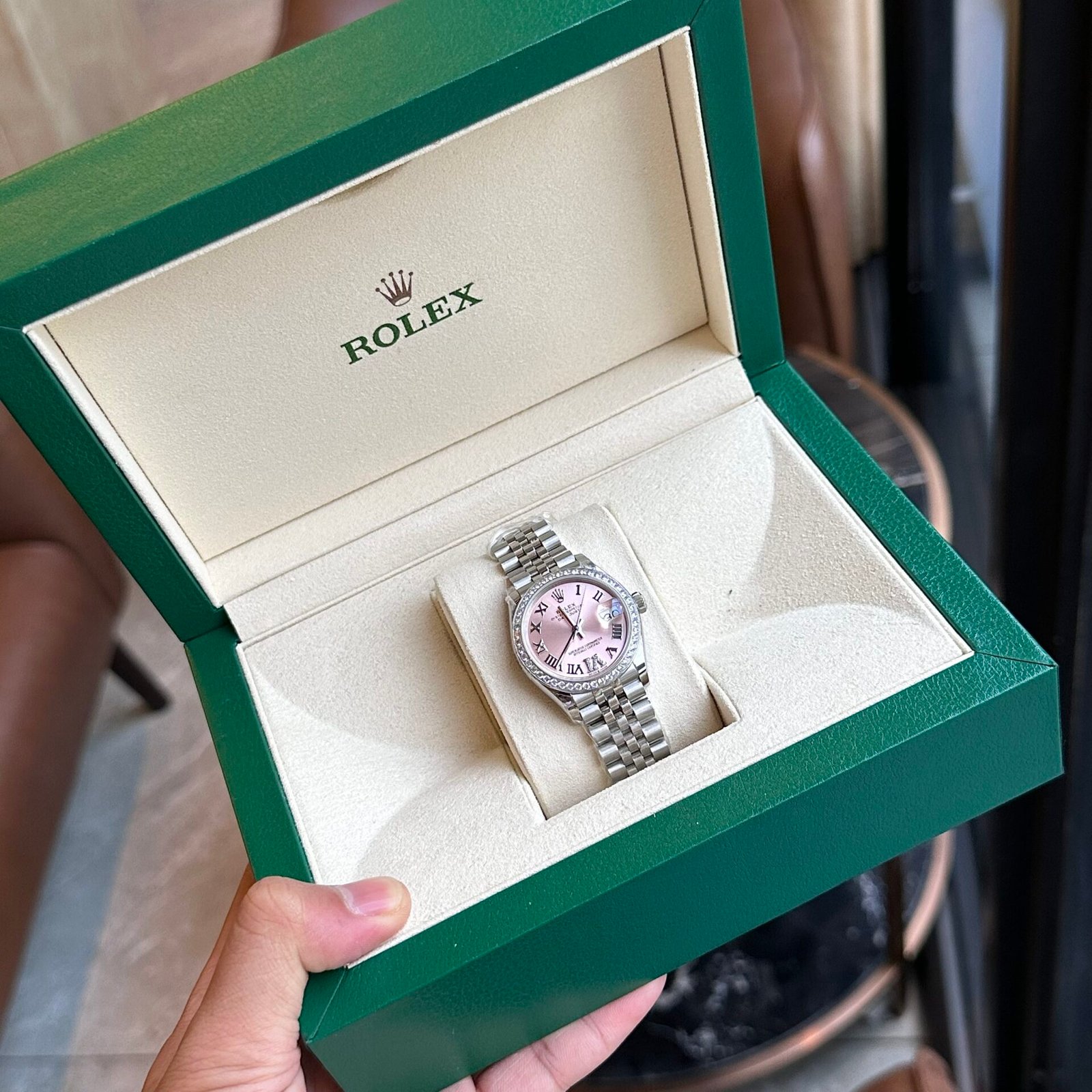 Rolex DateJust With Diamonds Pink Dial Women’s Watch 31mm - Image 6