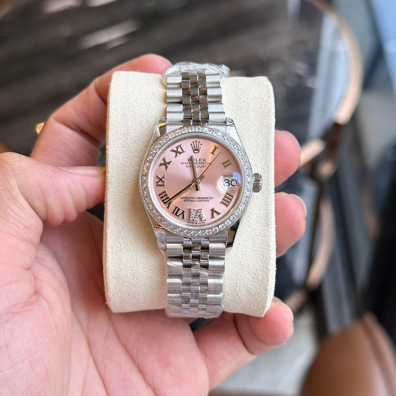 Rolex DateJust With Diamonds Pink Dial Women’s Watch 31mm