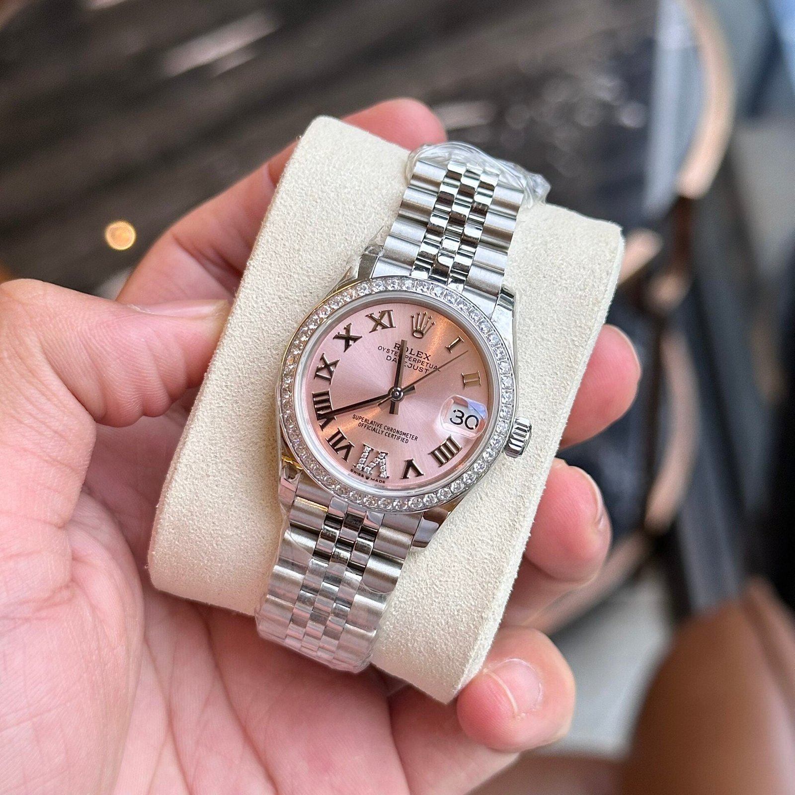 Rolex DateJust With Diamonds Pink Dial Women’s Watch 31mm - Image 2
