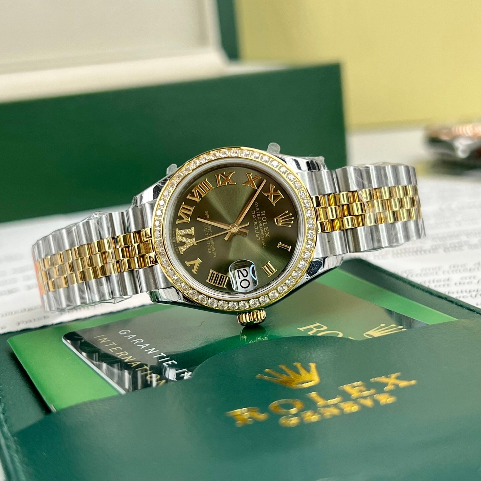 Rolex DateJust Women’s Watch With Stone Bezel 31mm - Image 2