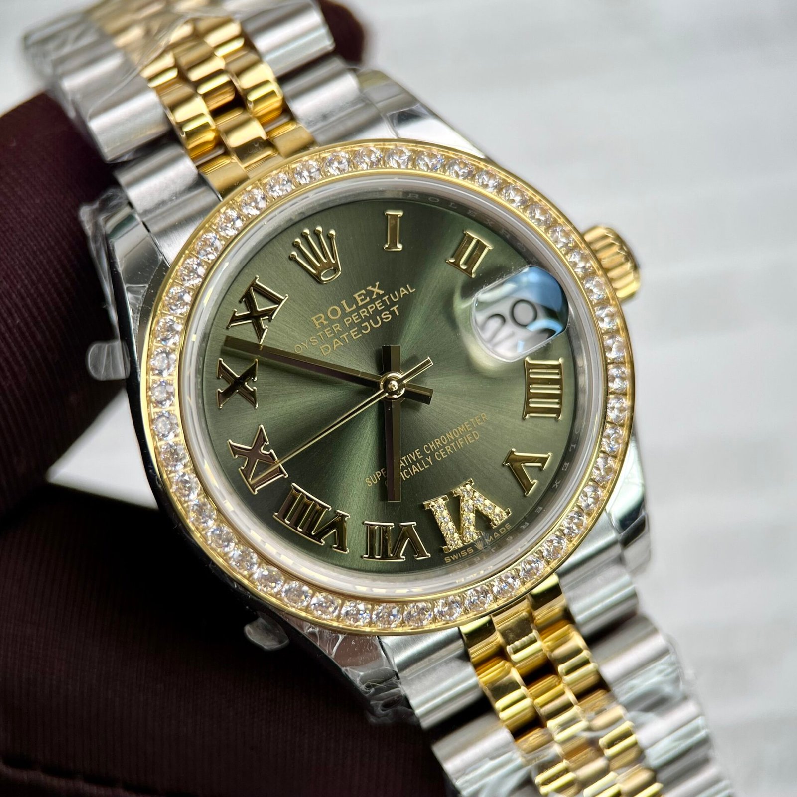 Rolex DateJust Women’s Watch With Stone Bezel 31mm - Image 3