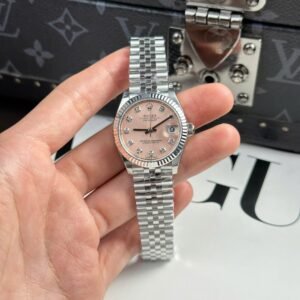 Rolex DateJust Watch Dial Pink Jubilee Strap 31mm