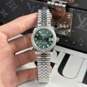 Rolex DateJust Watch Dial Green Jubilee Strap 31mm