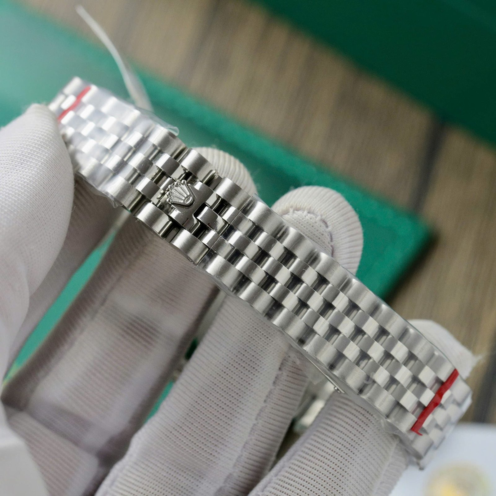 Rolex Date Just Watch Womens Pink Dial Moissanite Diamonds 31mm - Image 9