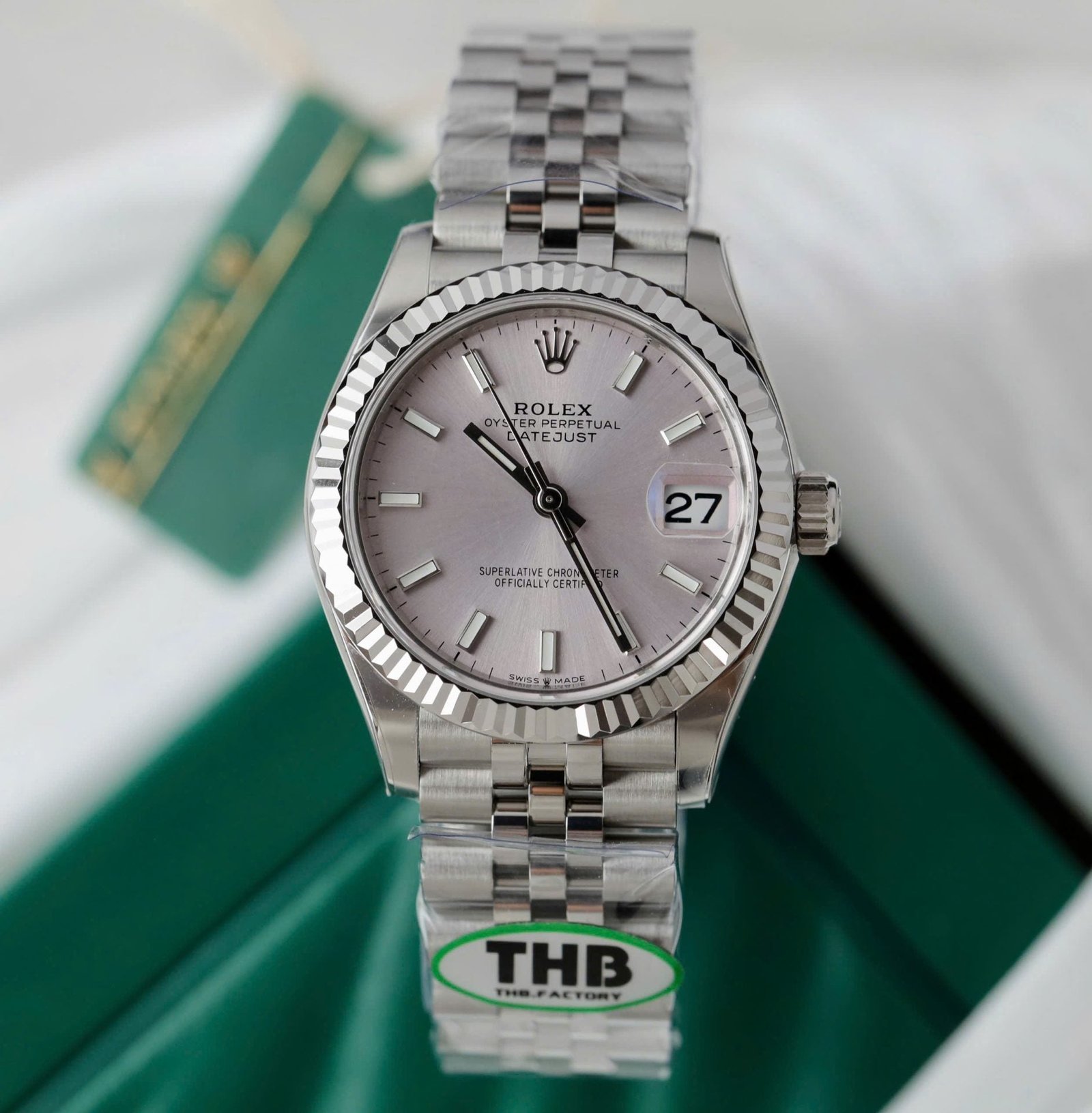 Rolex DateJust Watch Sillver Dial Jubilee Strap 31mm
