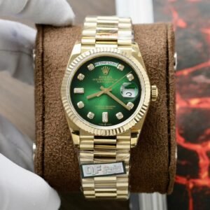 Rolex Day-Date 128238 Watch Dial Green Ombre 36mm