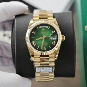 Rolex Day-Date 128238 Watch Green Ombre Dial 36mm