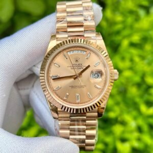 Rolex Day-Date 228235 Pink Dial Stone With Number 40mm