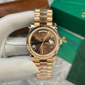 Rolex Day-Date 228235 Rose Gold Chocolate Dial Watch 40mm