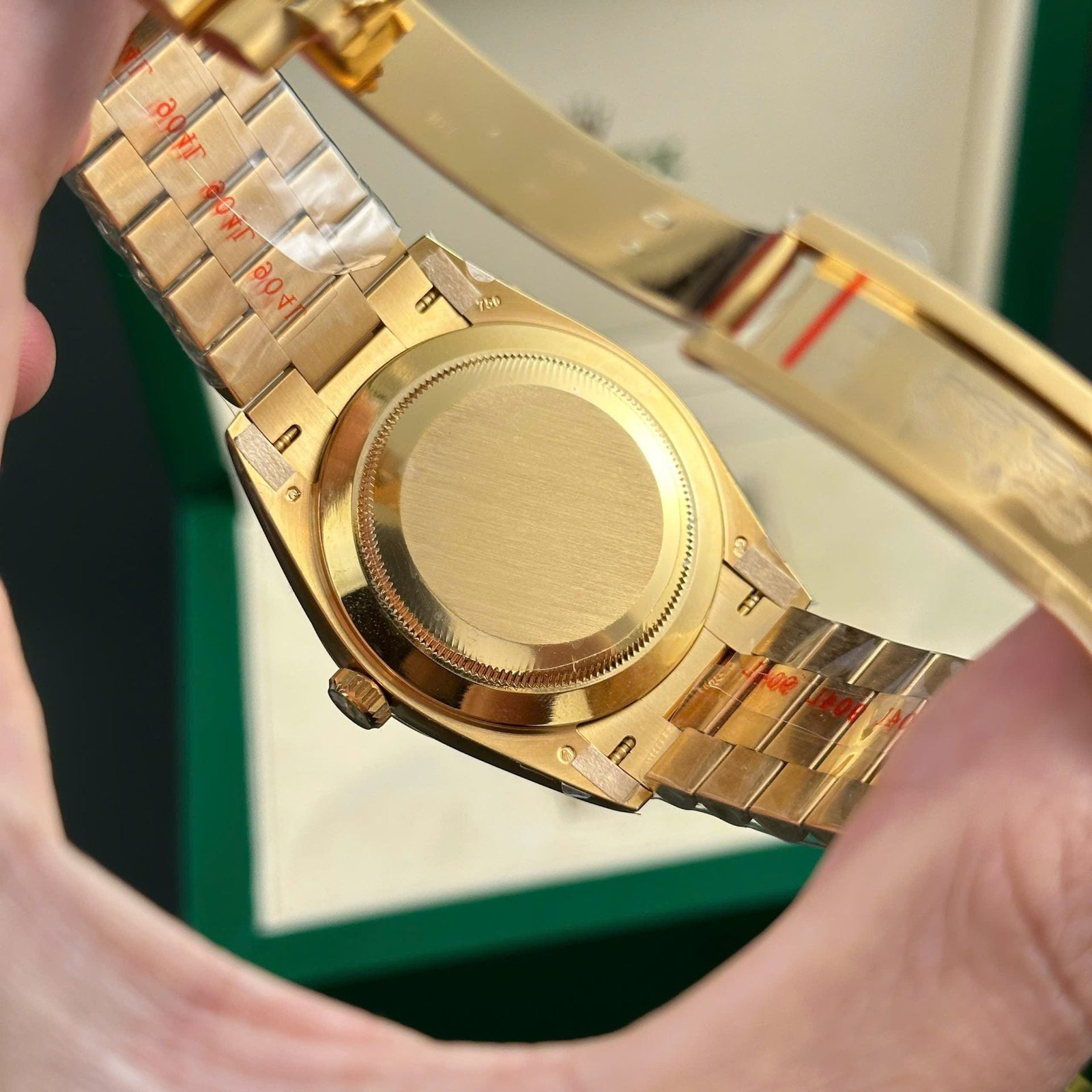 Rolex Day-Date 228238 Watch Yellow Dial President Strap 40mm - Image 9