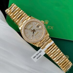 Rolex Day-Date 18K Gold Wrapped + Moissanite Diamonds Watch 36mm