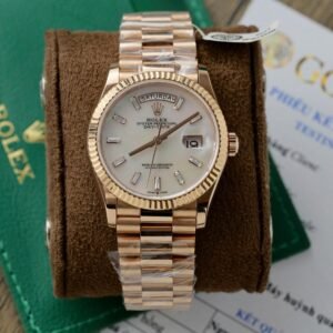 Rolex Day-Date Dial Mother Of Pearl Watch Gold Wrapped 36mm