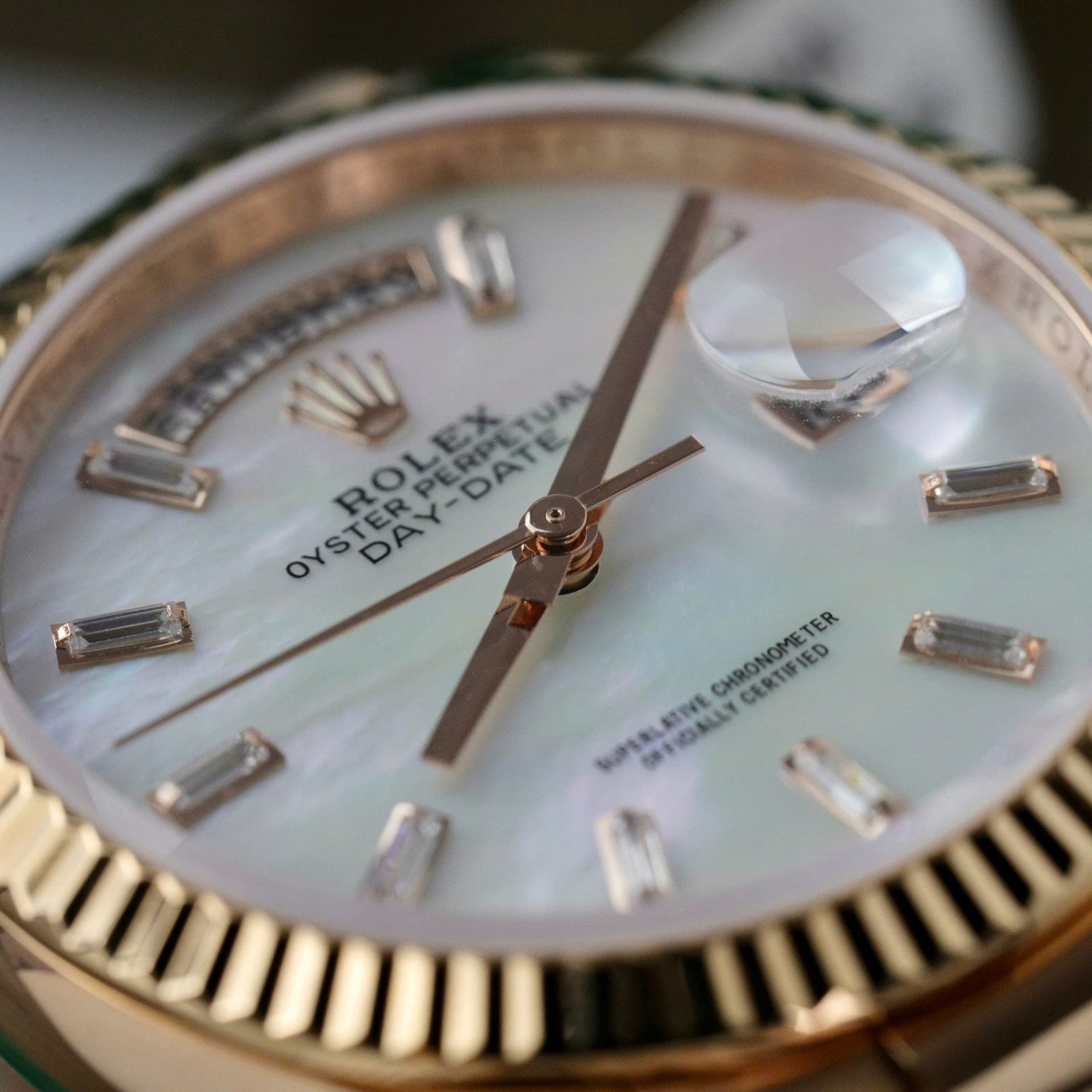 Rolex Day-Date Dial Mother Of Pearl Watch Gold Wrapped 36mm - Image 4