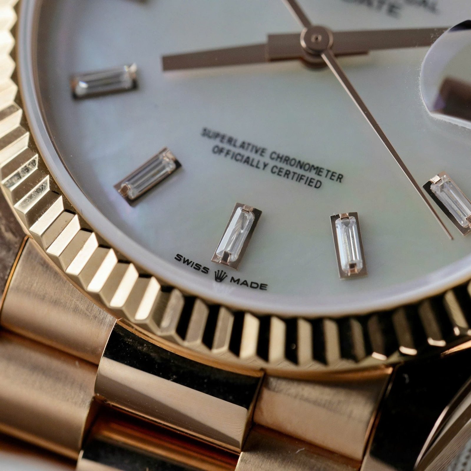 Rolex Day-Date Dial Mother Of Pearl Watch Gold Wrapped 36mm - Image 5