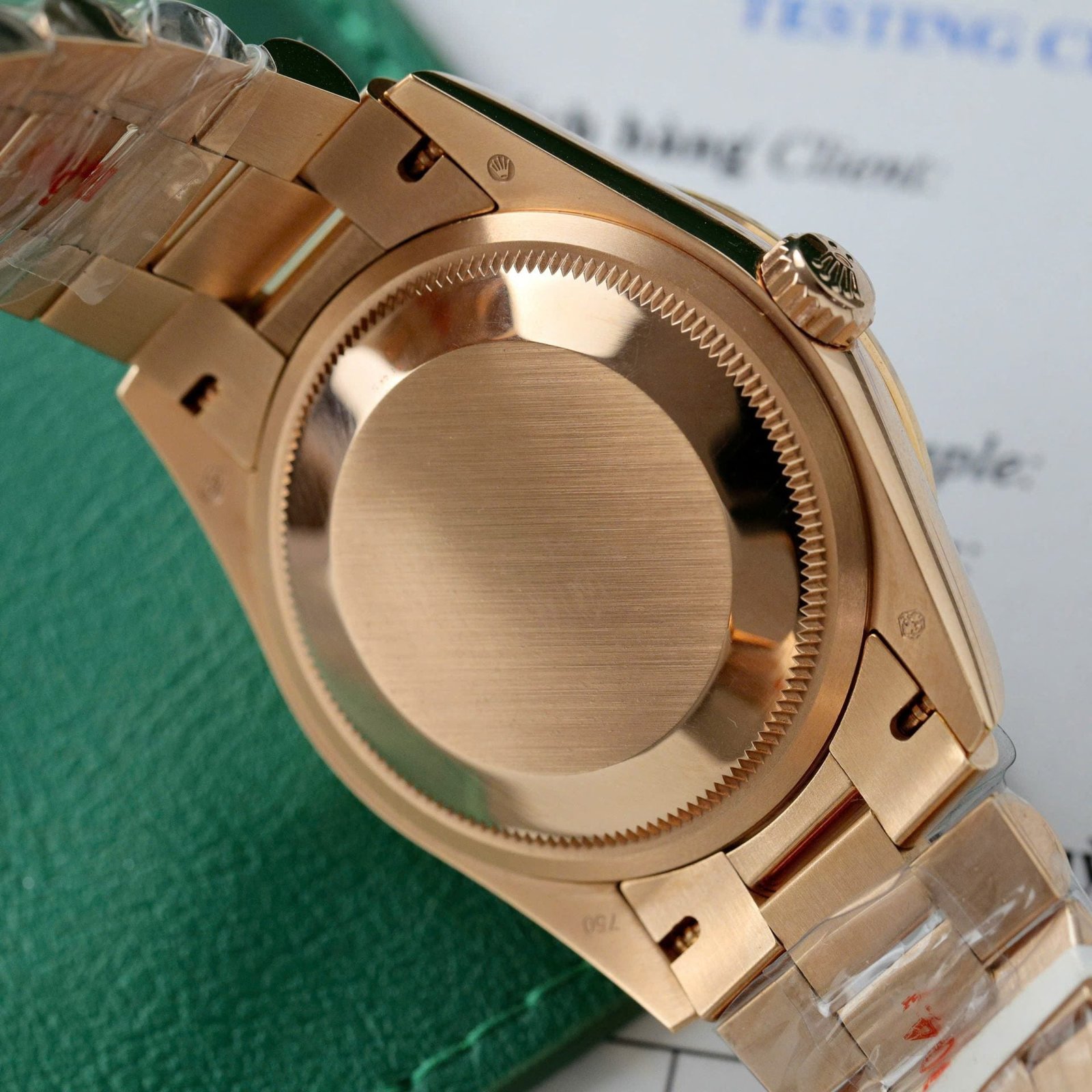 Rolex Day-Date Dial Mother Of Pearl Watch Gold Wrapped 36mm - Image 7