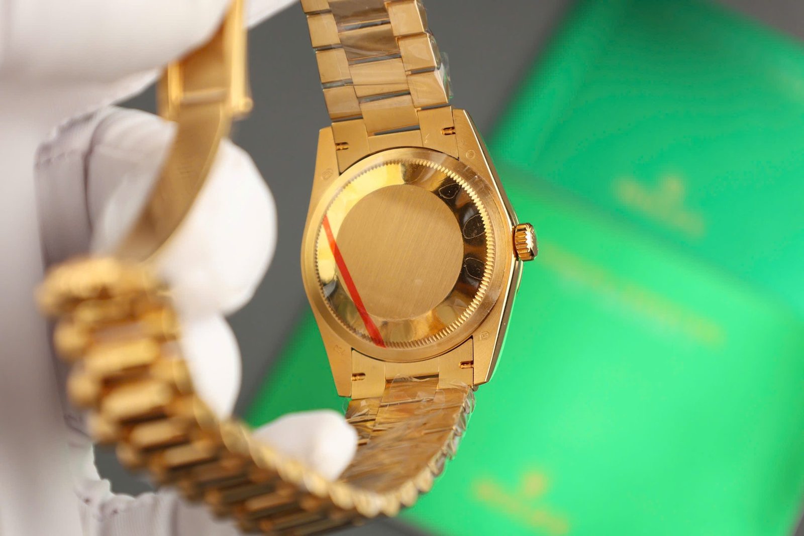 Rolex Day-Date Watch Dial Mother Of Pearl Gold Wrapped 36mm - Image 9