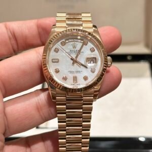 Rolex Day-Date Mother of Pearl Watch Rose Gold 36mm